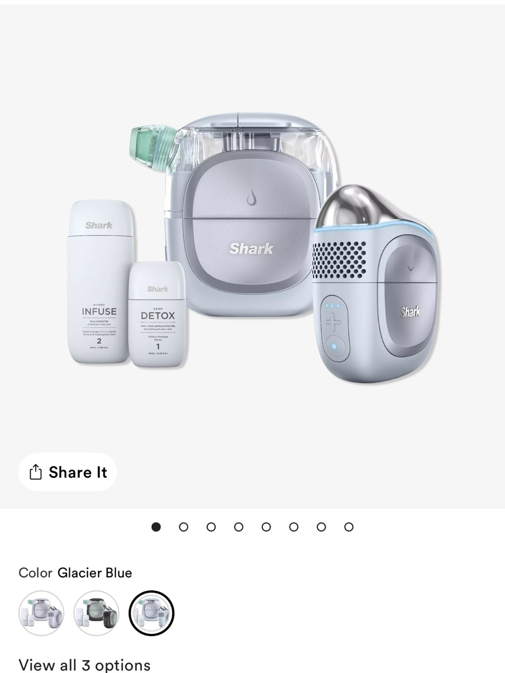 Shark Glacier Blue At-Home Skin Therapy System
